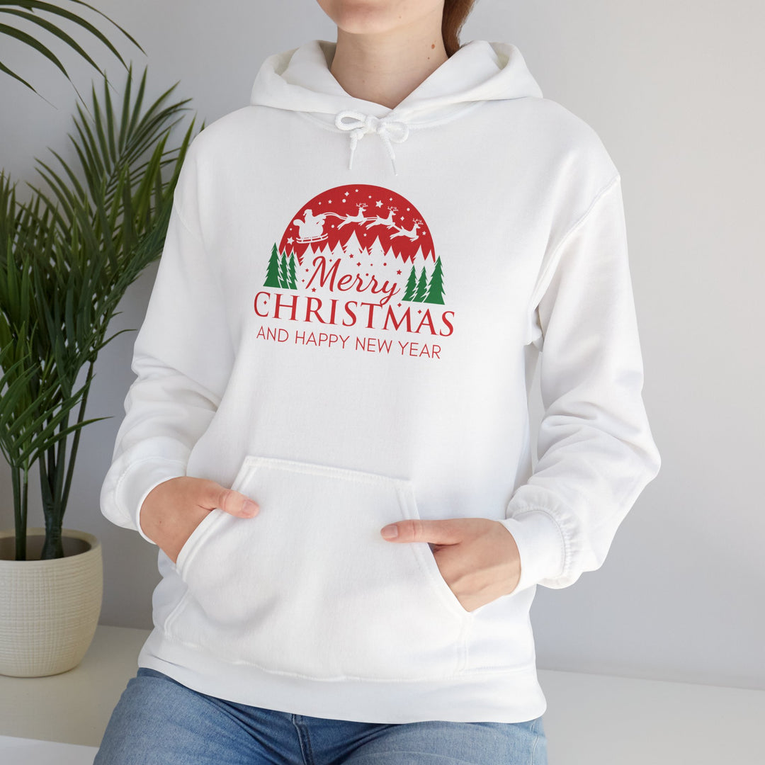 Merry Christmas Hoodie - Festive Red & Green Holiday Sweatshirt