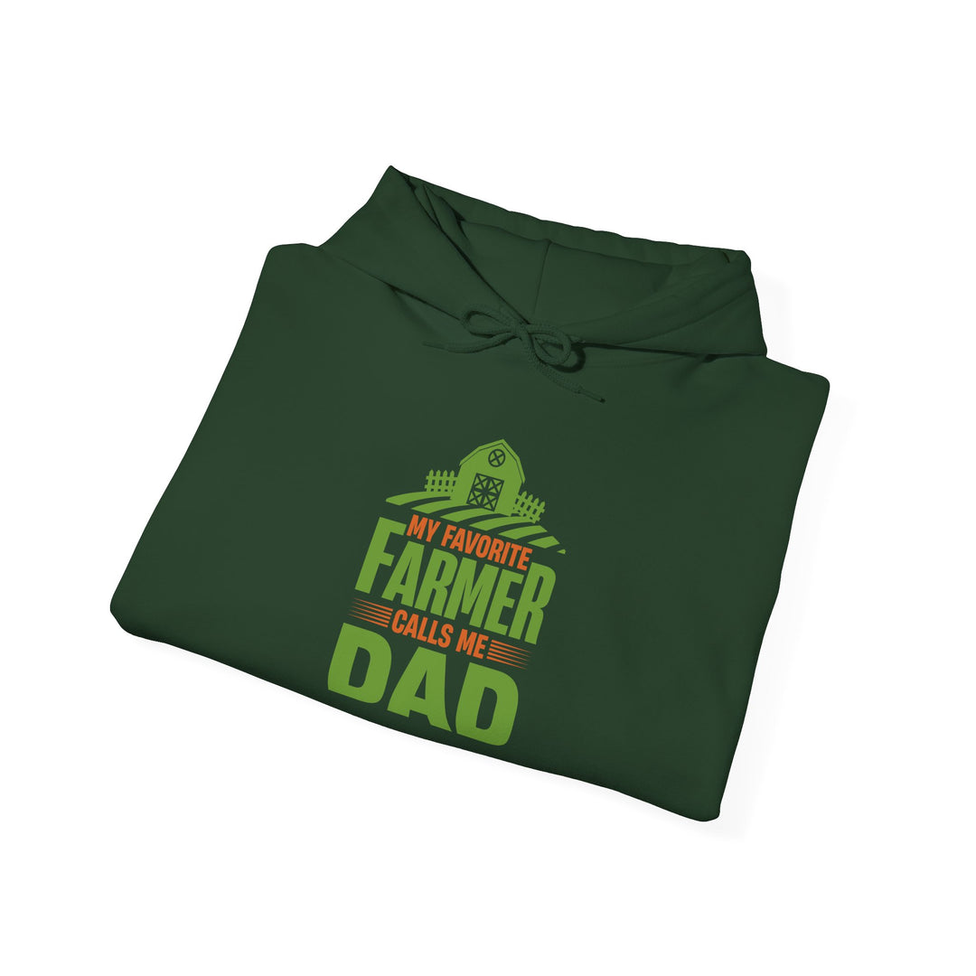 Dad’s Hooded Sweatshirt – My Favorite Farmer Calls Me Dad Design