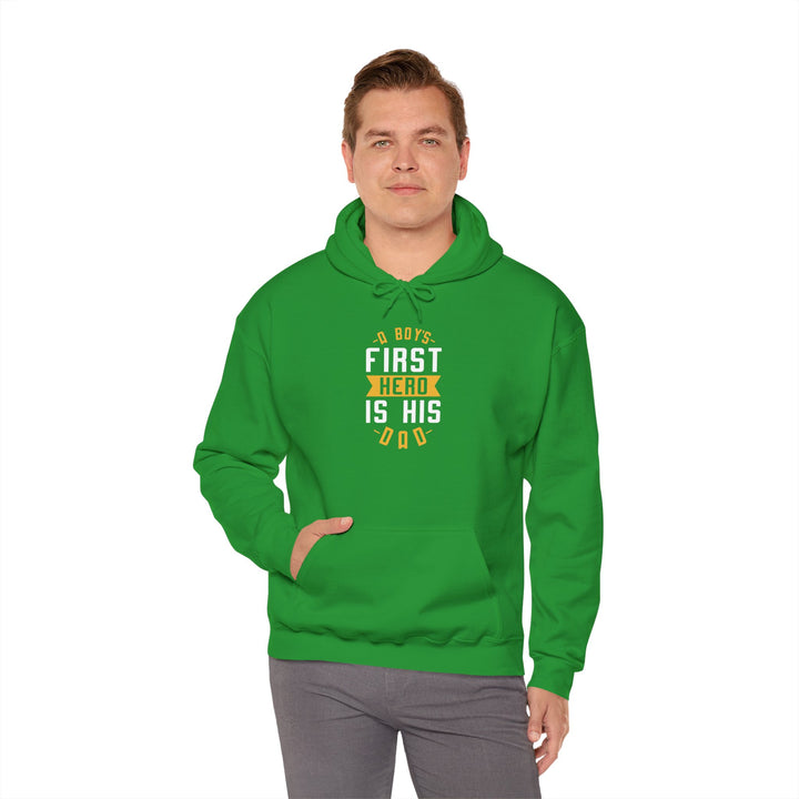 Dad’s Hooded Sweatshirt – Boys First Hero Is His Dad Design