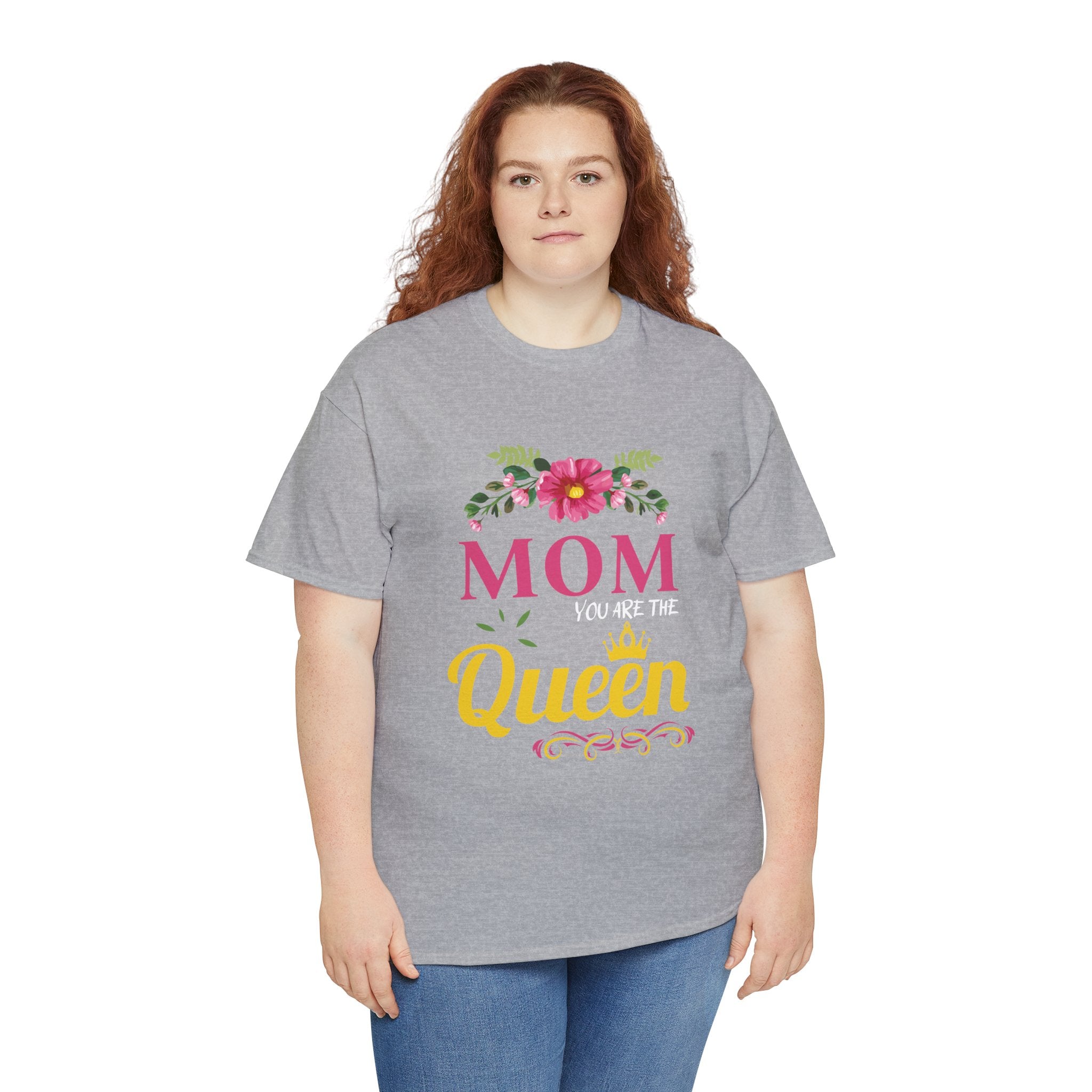 Mom T-Shirt – Mom You Are the Queen – Floral Design