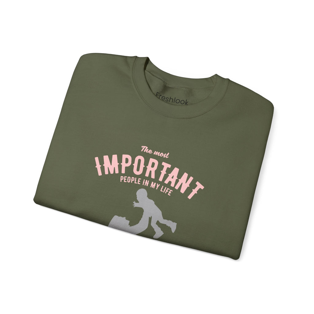 Mom Sweatshirt - The Most Important People In My Life Call Me Mom Design