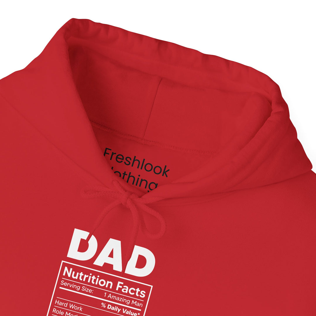 Dad’s Hooded Sweatshirt – Funny Dad Nutrition Facts Design