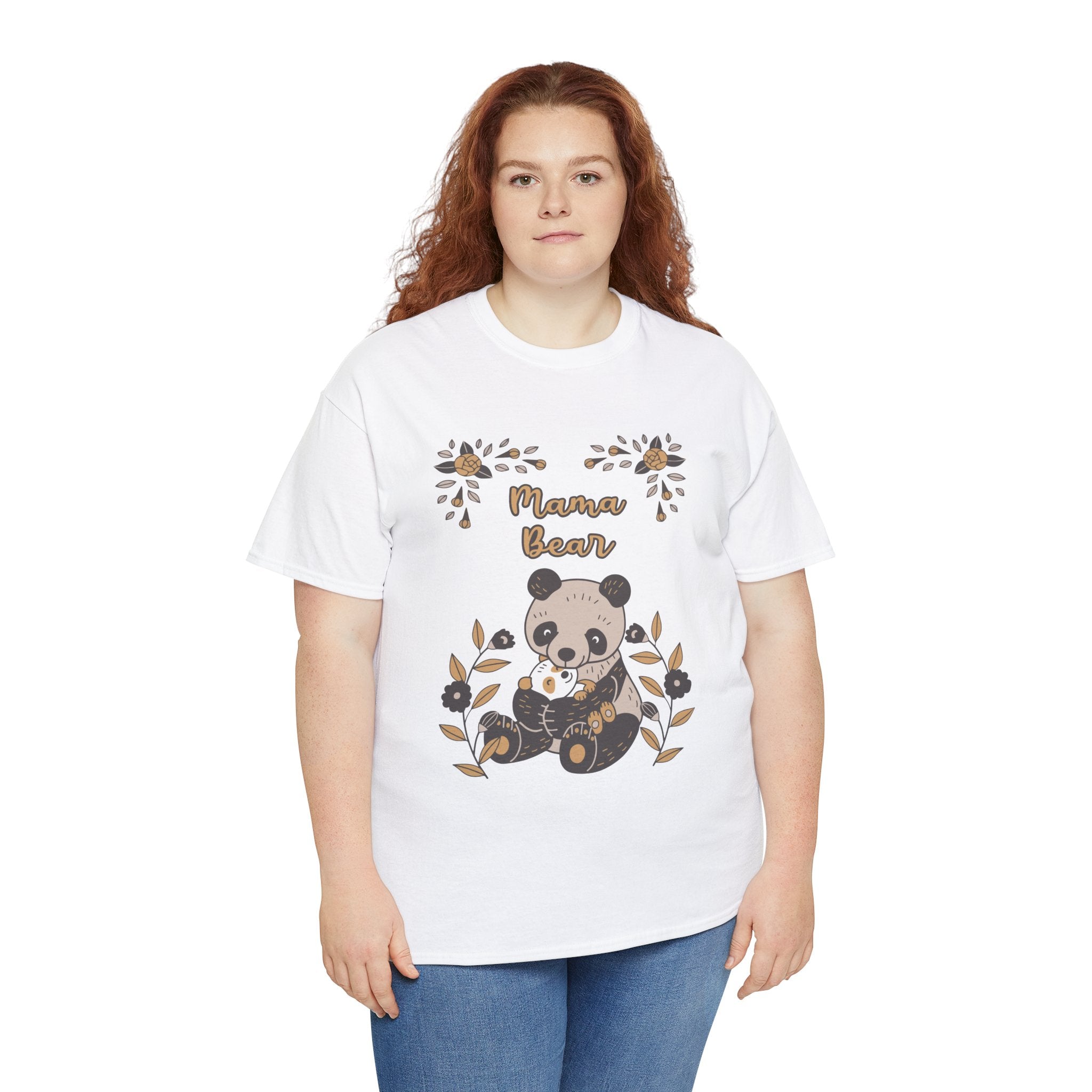 Mom T-Shirt - Mama Bear with Cute Panda Design