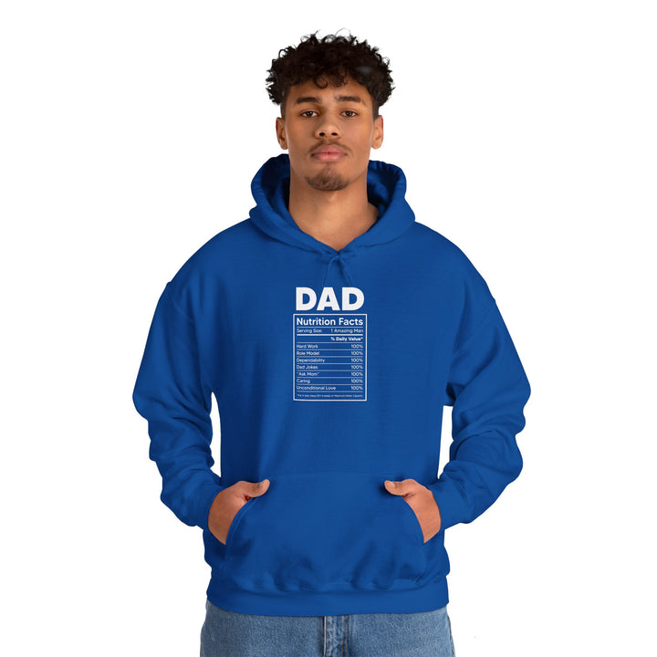 Dad’s Hooded Sweatshirt – Funny Dad Nutrition Facts Design