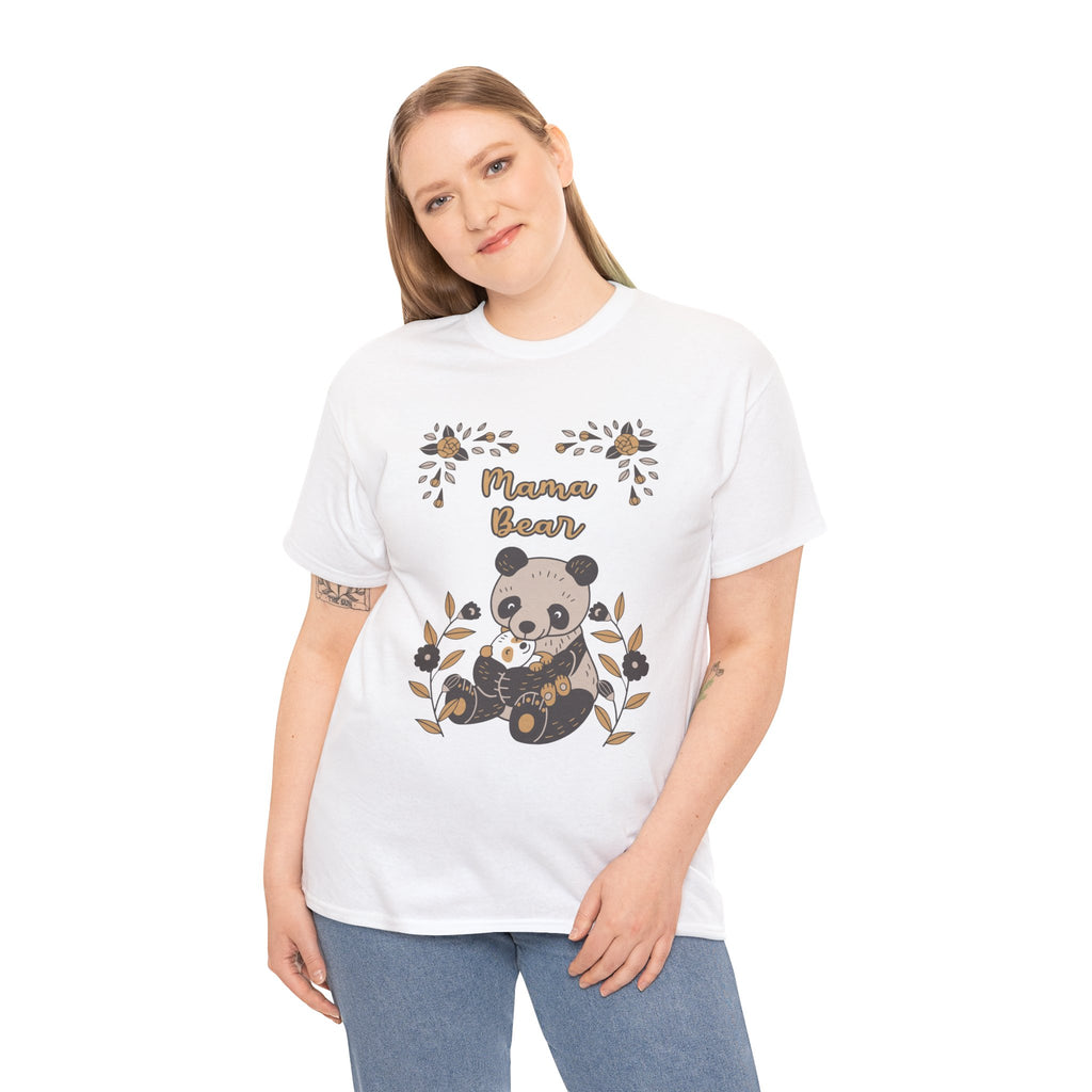 Mom T-Shirt - Mama Bear with Cute Panda Design