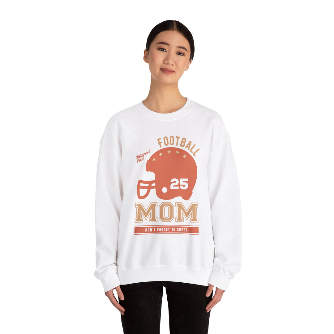 Mom's Sweatshirt - Biggest Football Fan Cheerful Design for Game Days