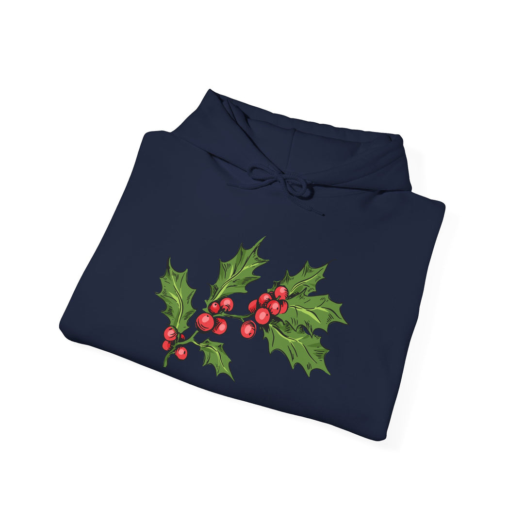 Festive Holly Unisex Hooded Sweatshirt