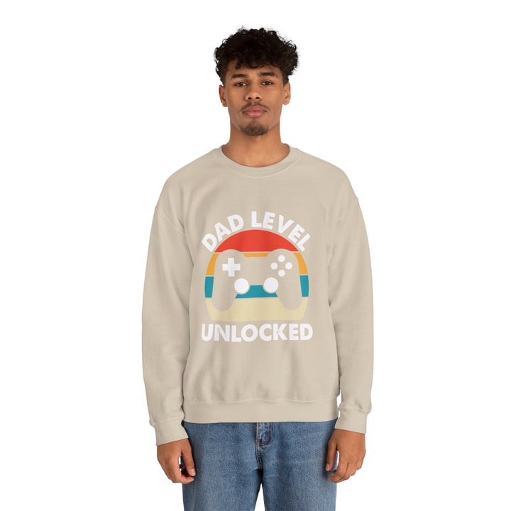 Dad’s Sweatshirt – Dad Level Unlocked Design