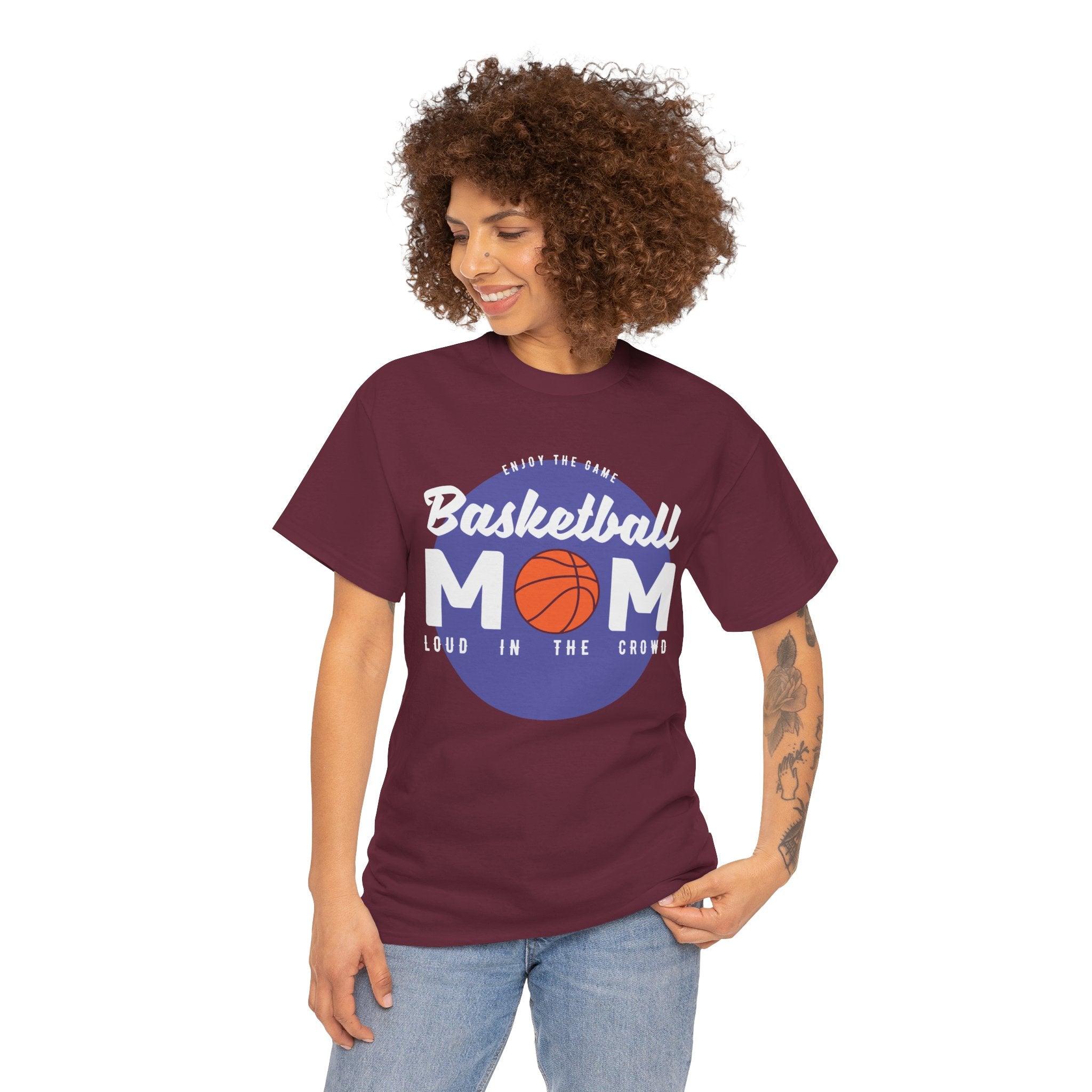 Mom T-Shirt - Basketball Mom Loud in the Crowd Design