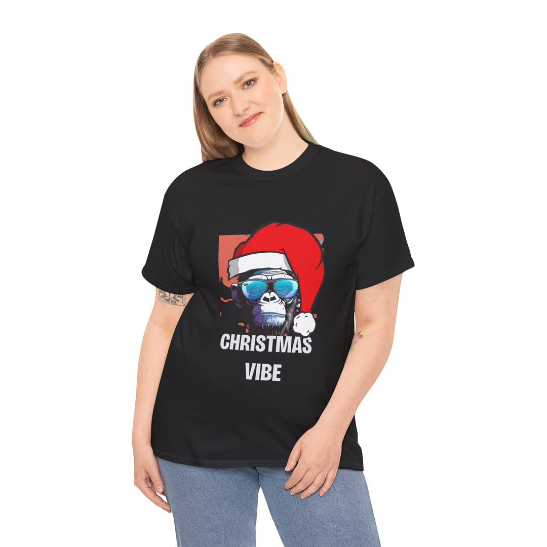 Christmas Vibe Gorilla Unisex Tee, Fun Christmas t-shirt