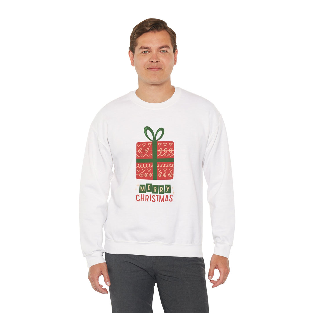 Christmas Present Sweatshirt – 'Merry Christmas' Holiday Crewneck