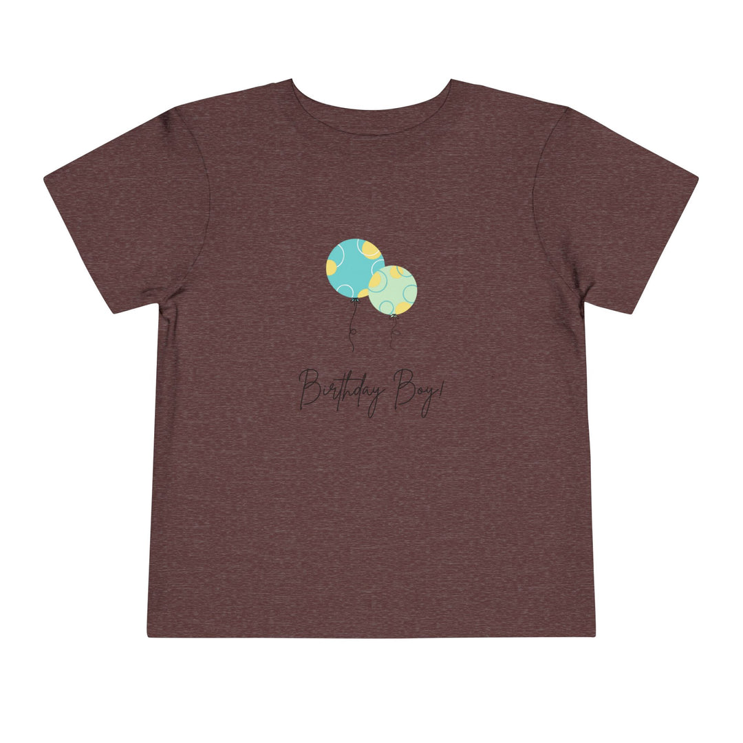 Toddler Tee — "Birthday Boy" Balloon Graphic