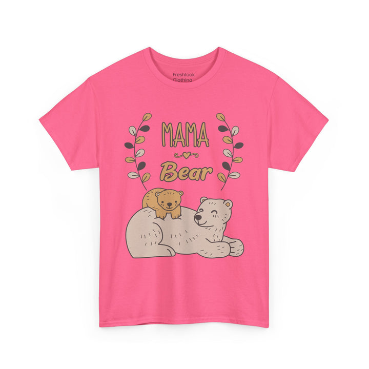 Mom T-Shirt - Mama Bear Design - Cute Bear Family Graphic T-Shirt