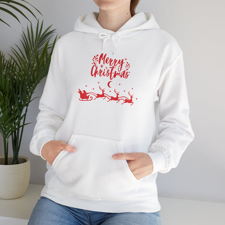 Merry Christmas Unisex Hooded Sweatshirt, Holiday Sweatshirt