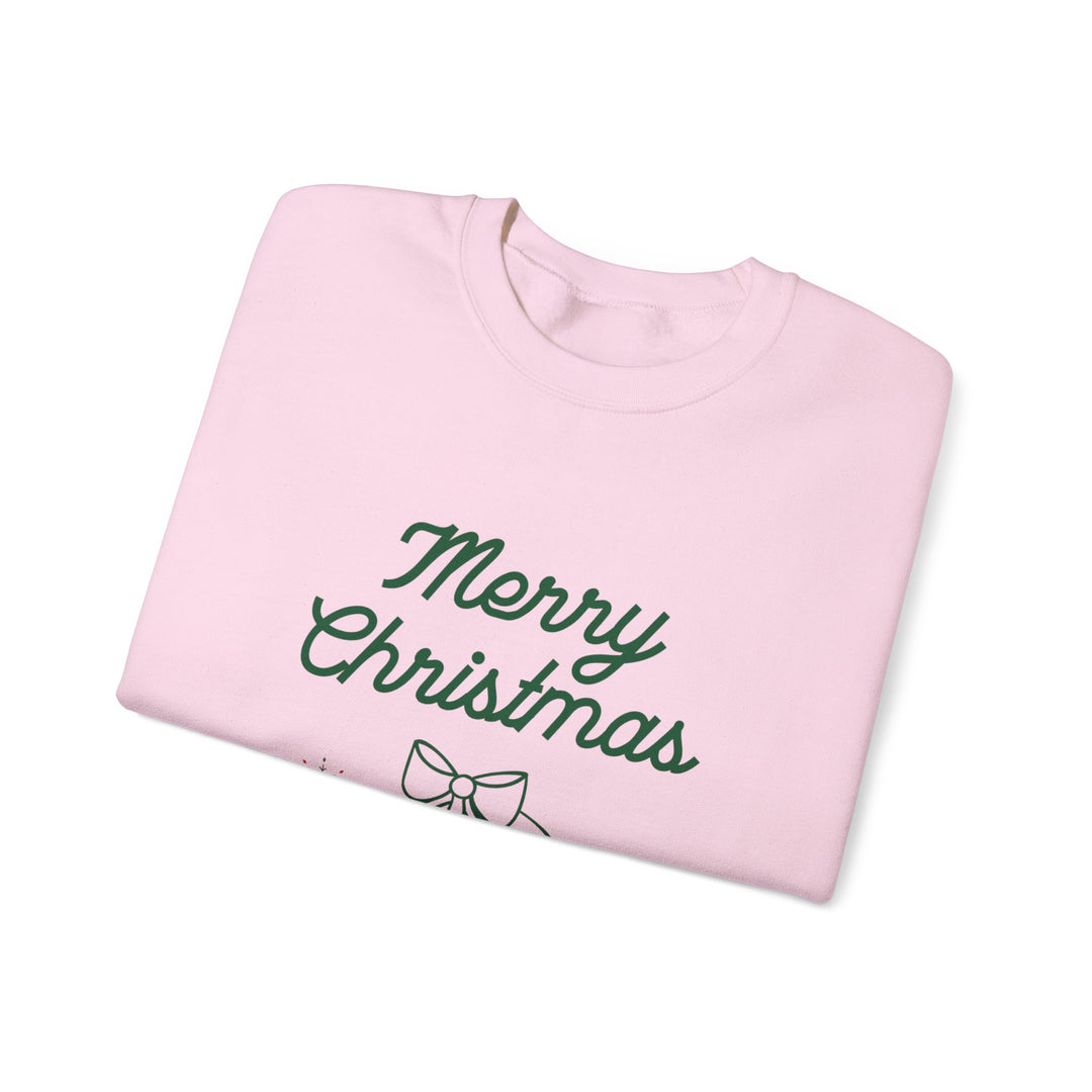 Christmas Crewneck Sweatshirt — “Merry Christmas” Bells Holiday Pullover