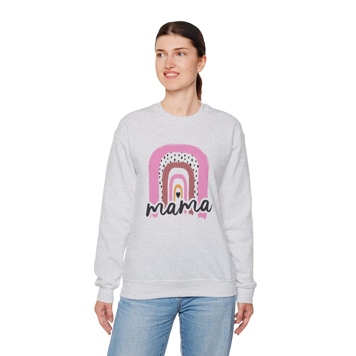 Mom's Sweatshirt - Mama Rainbow Design