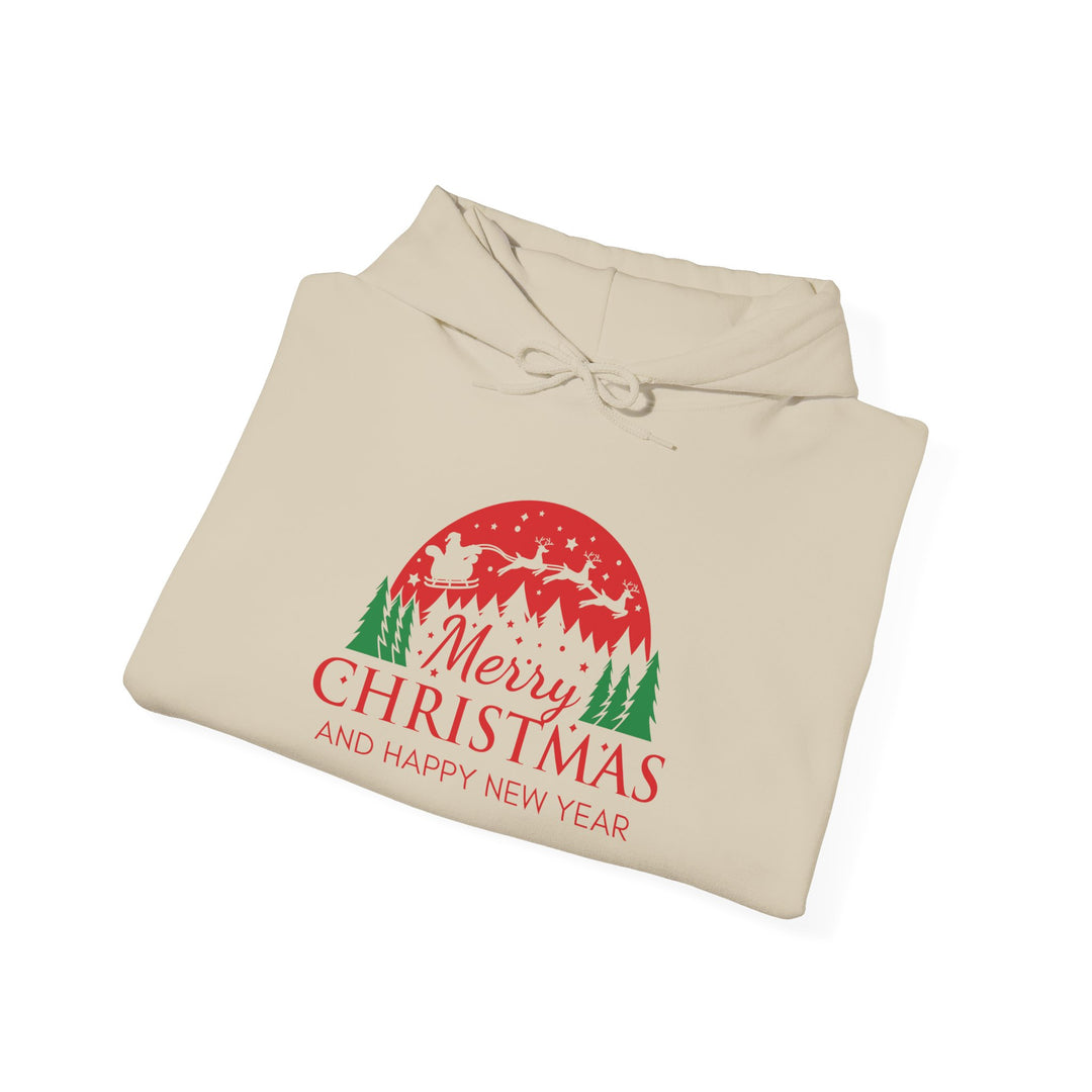 Merry Christmas Hoodie - Festive Red & Green Holiday Sweatshirt