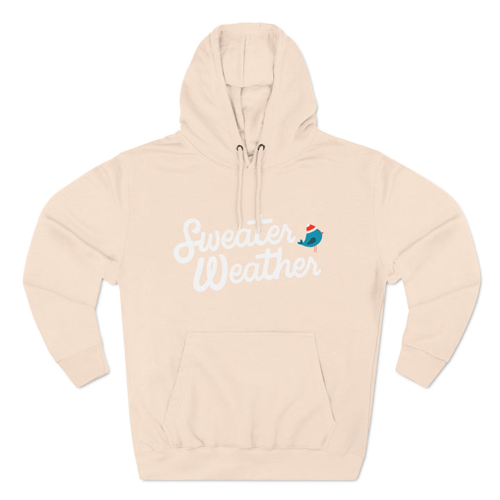 Cute Bird Three-Panel Fleece Hoodie - Cozy and Fun Sweatshirt for All Occasions