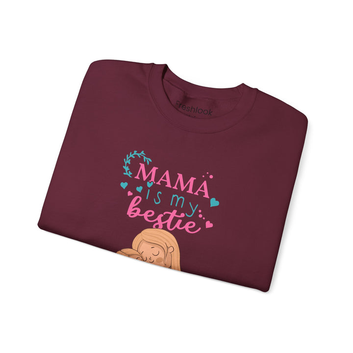 Mom's Sweatshirt - Mama Is My Bestie Design