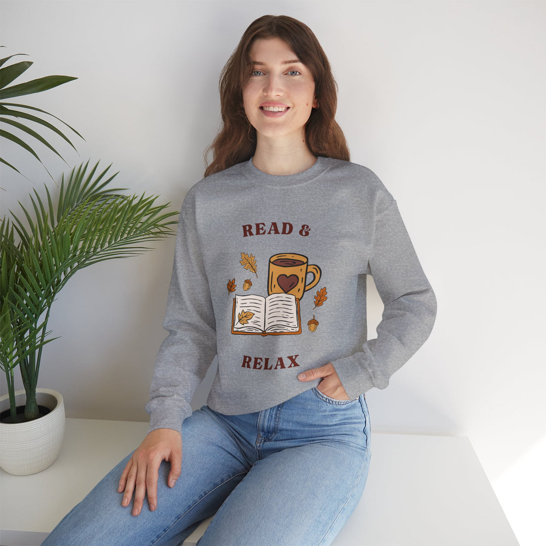 Read & Relax Sweatshirt — Cozy Book Lover Crewneck