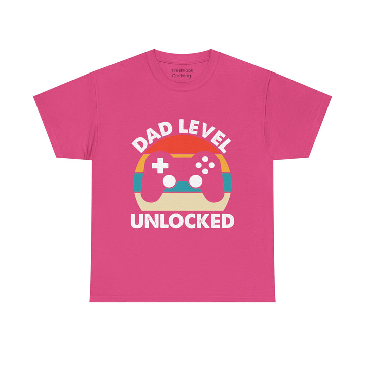 Dad's T-Shirt - Dad Level Unlocked Design