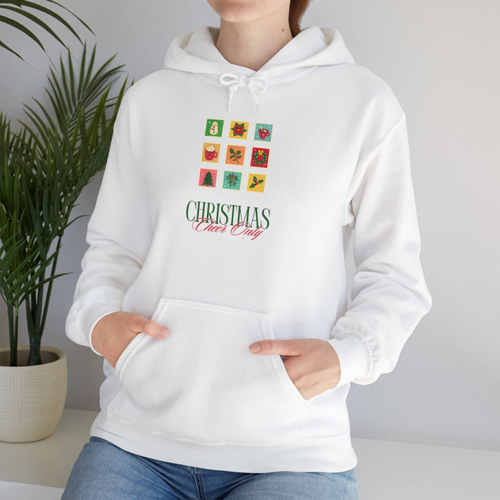 Christmas Cheer Hoodie — Festive Gift Icon Grid with "Christmas Every Day" Text