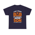 Dad's T-Shirt - I am Proud Dad Of a Freaking Awesome Son Yes, He Bought Me This Shirt Design