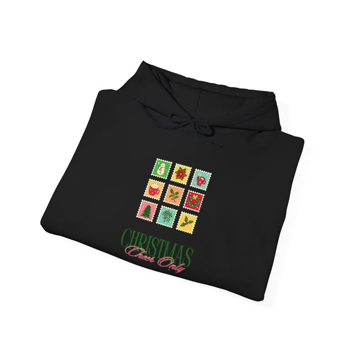 Christmas Cheer Hoodie — Festive Gift Icon Grid with "Christmas Every Day" Text