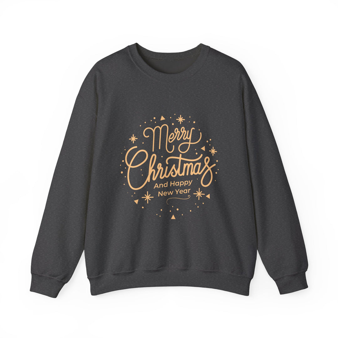 Merry Christmas Crewneck Sweatshirt — Gold Script Holiday Sweater