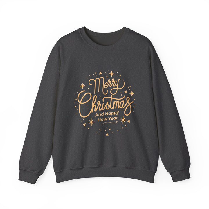 Merry Christmas Crewneck Sweatshirt — Gold Script Holiday Sweater