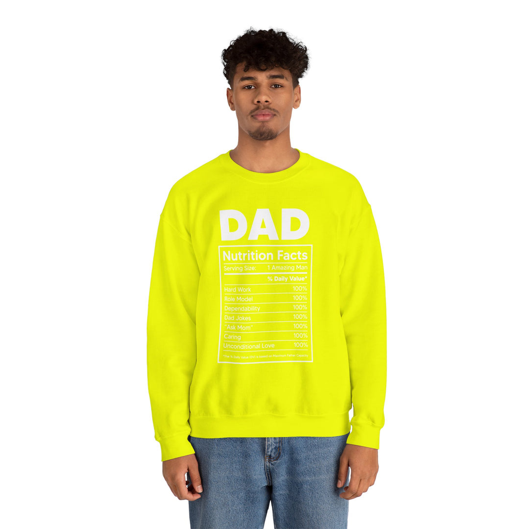 Dad’s Sweatshirt – Dad Nutrition Facts Design