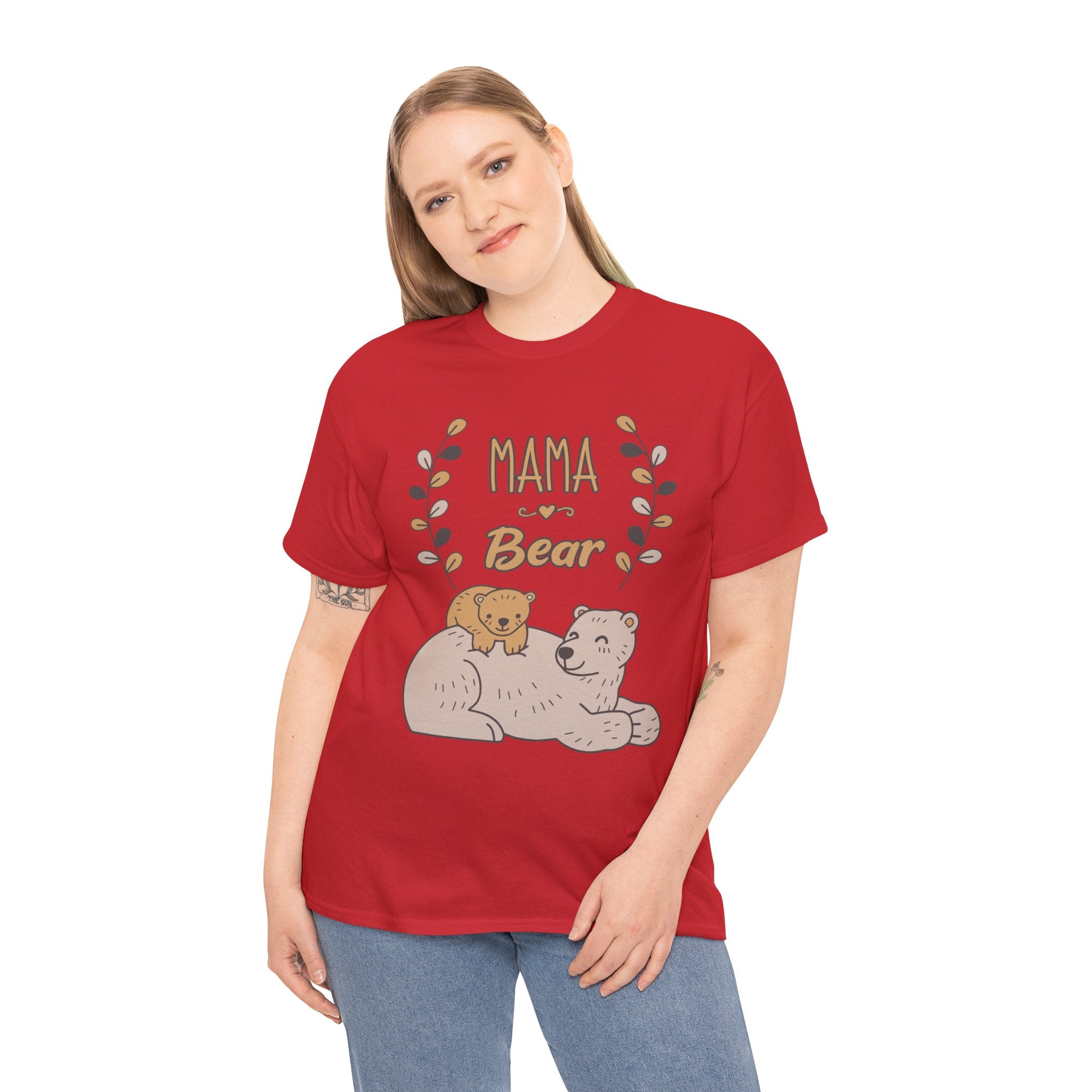 Mom T-Shirt - Mama Bear Design - Cute Bear Family Graphic Tee