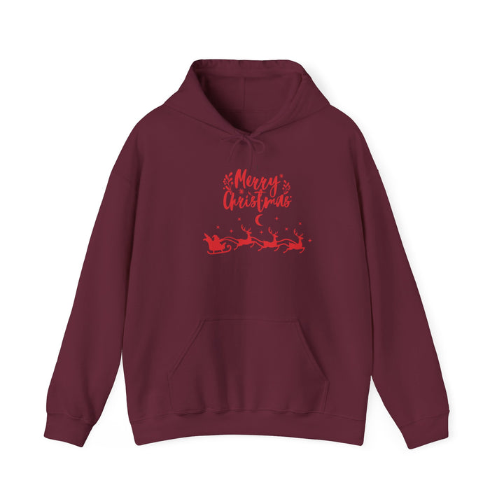 Merry Christmas Unisex Hooded Sweatshirt, Holiday Sweatshirt