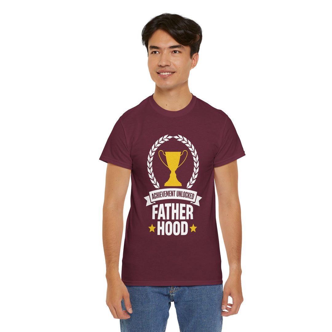 Dad's T-Shirt - Achievement Unlocked Fatherhood Design