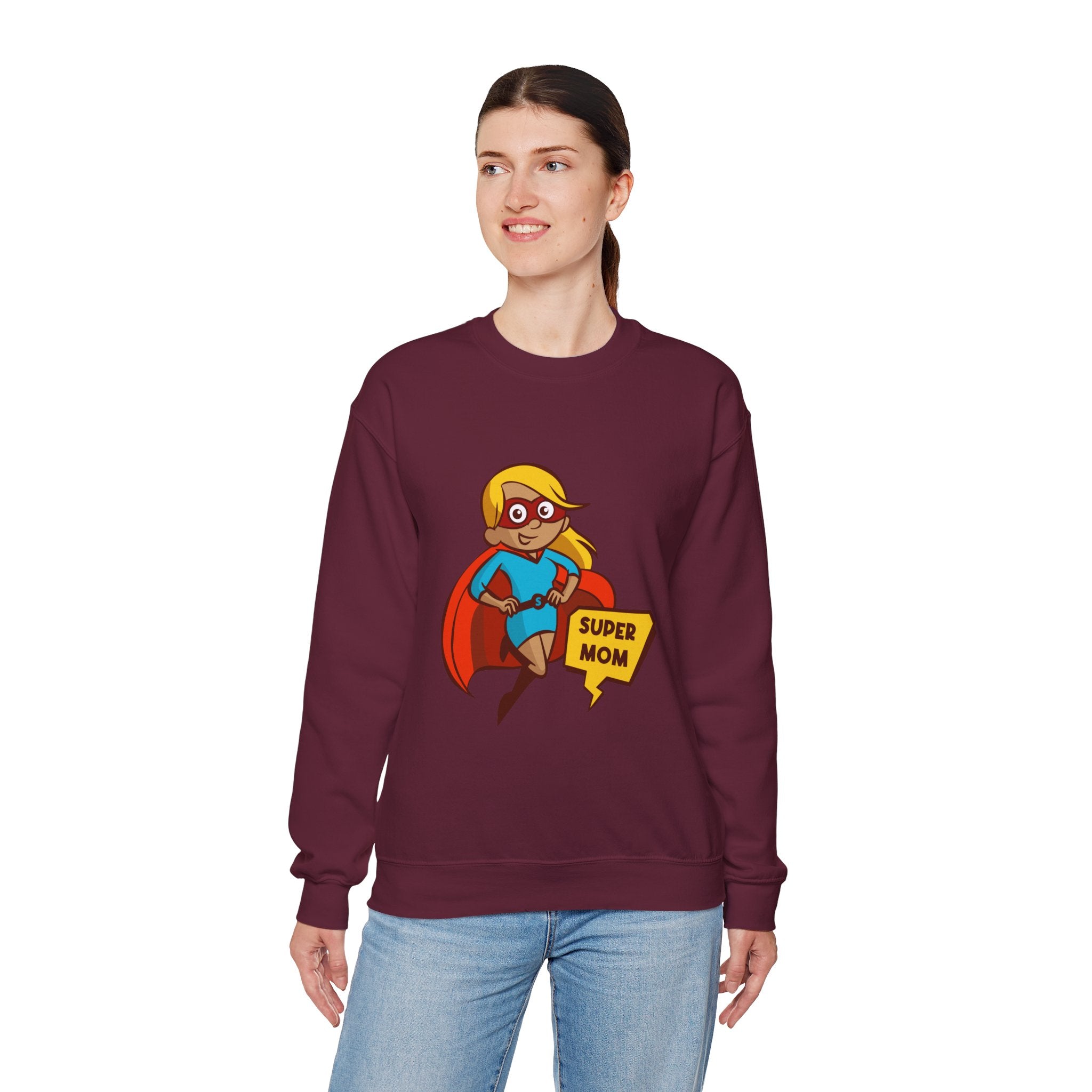 Mom Sweatshirt - Super Mom Design