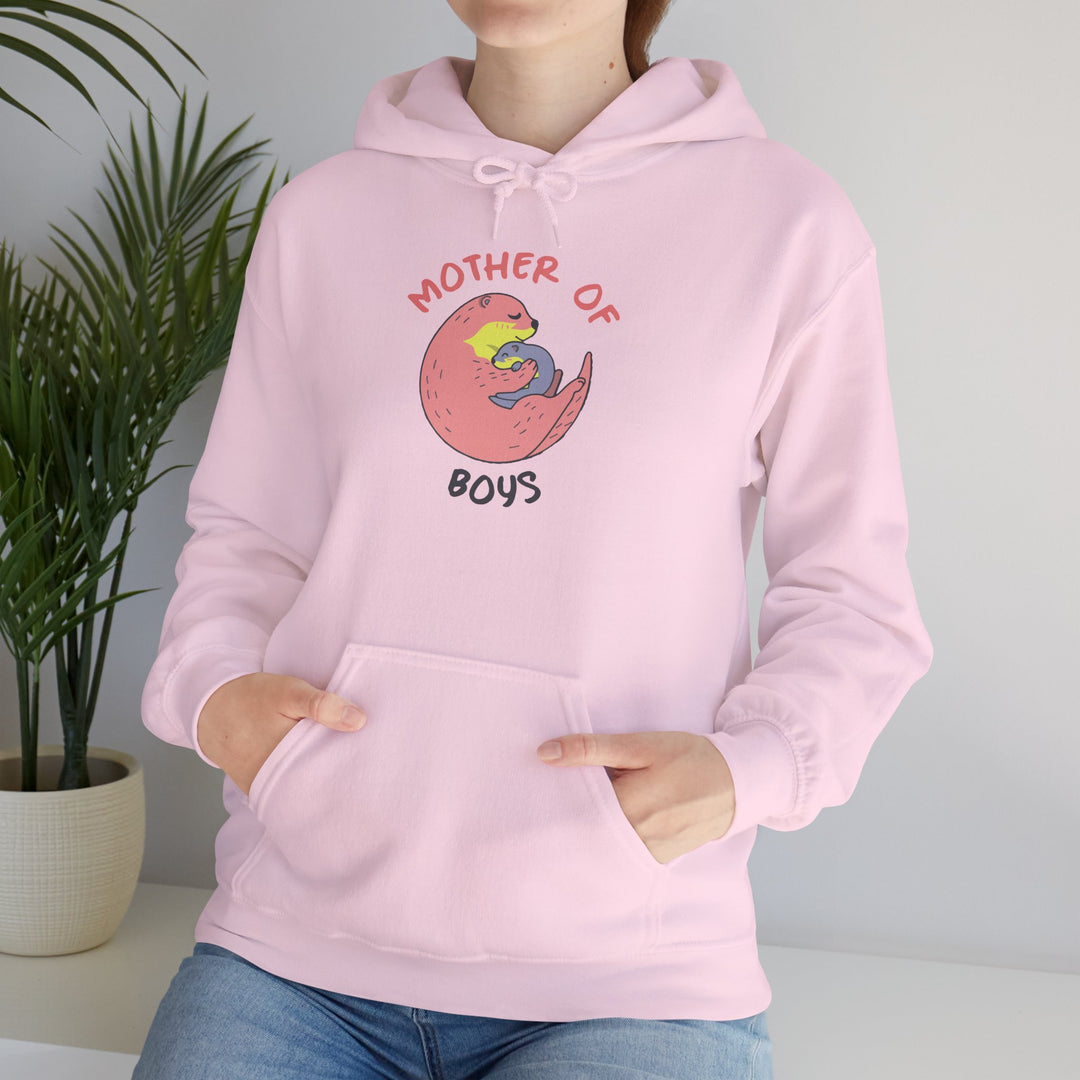 Mom's Unisex Hooded Sweatshirt - Mother of Boys Design