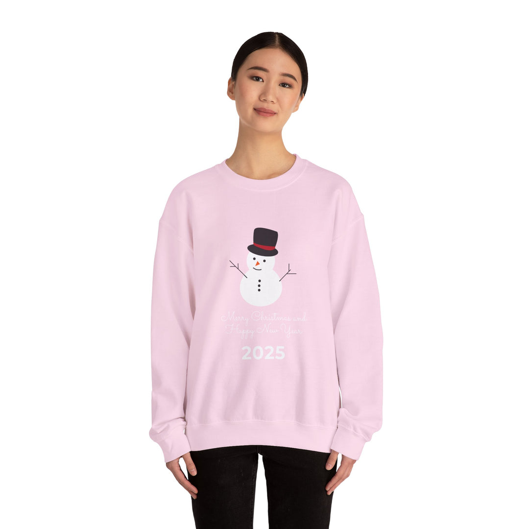 Christmas Snowman 2025 Crewneck Sweatshirt - "Merry Christmas and Happy New Year"