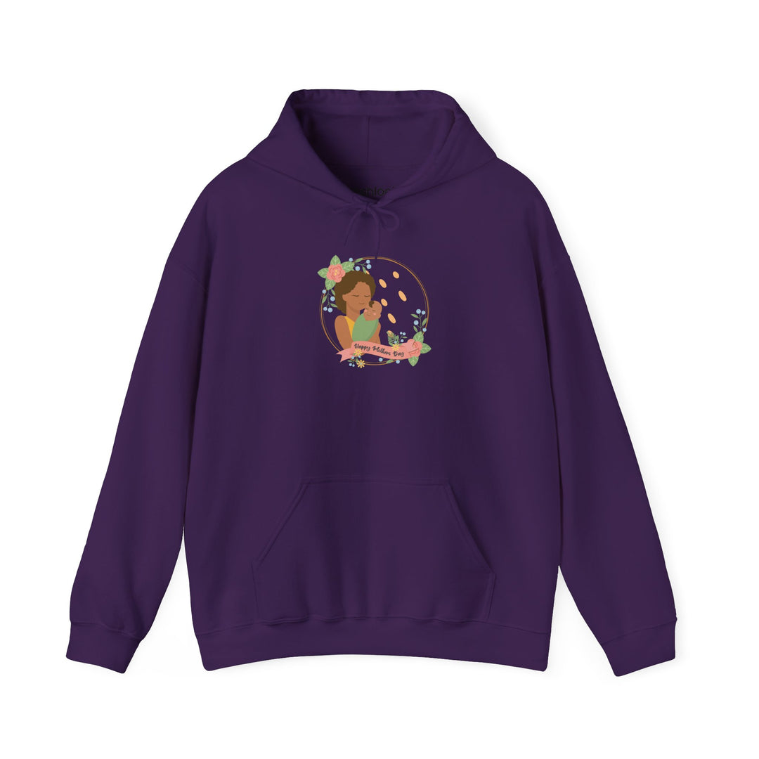 Mom's Unisex Hooded Sweatshirt - Happy Mother's Day - Cozy Floral Art Design