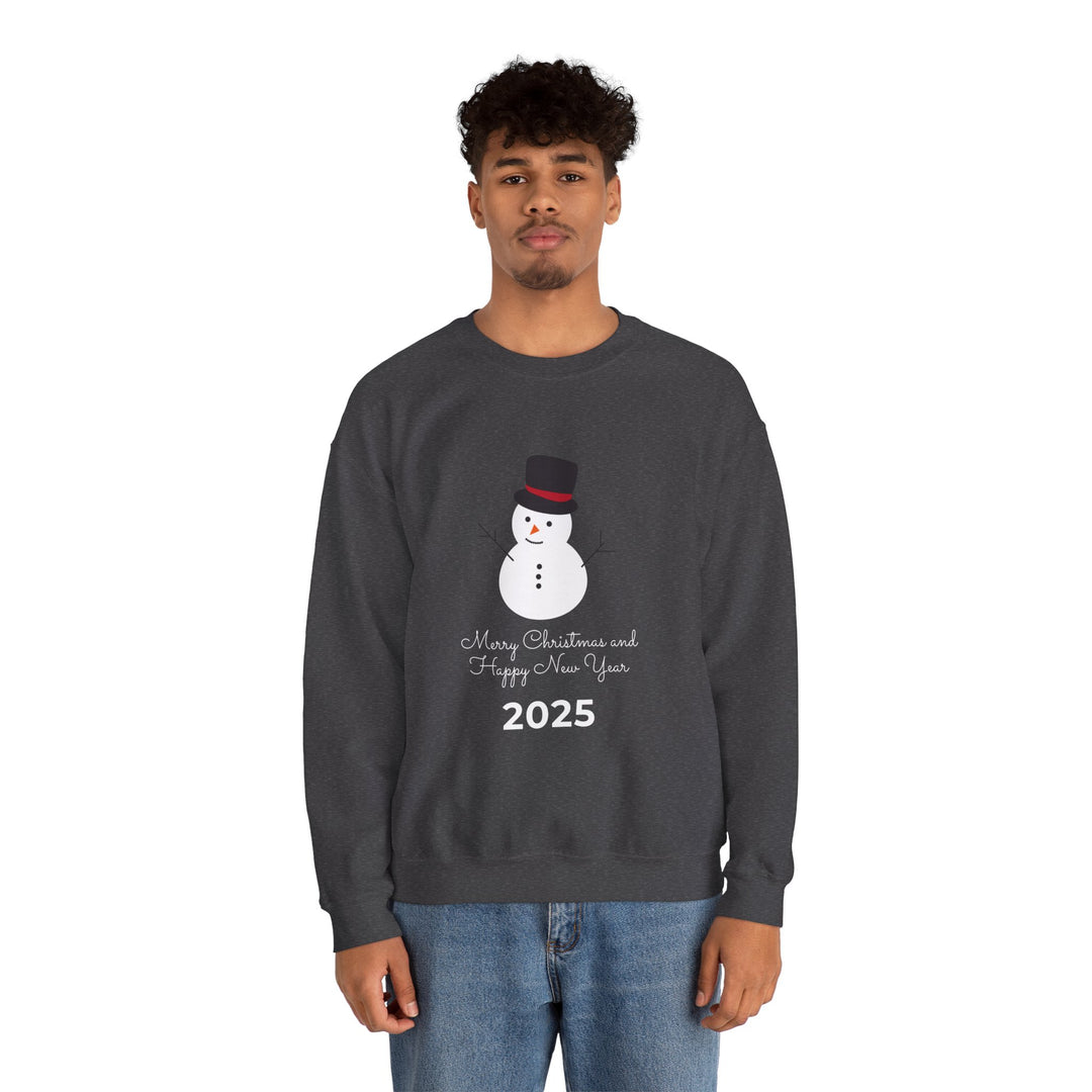 Christmas Snowman 2025 Crewneck Sweatshirt - "Merry Christmas and Happy New Year"