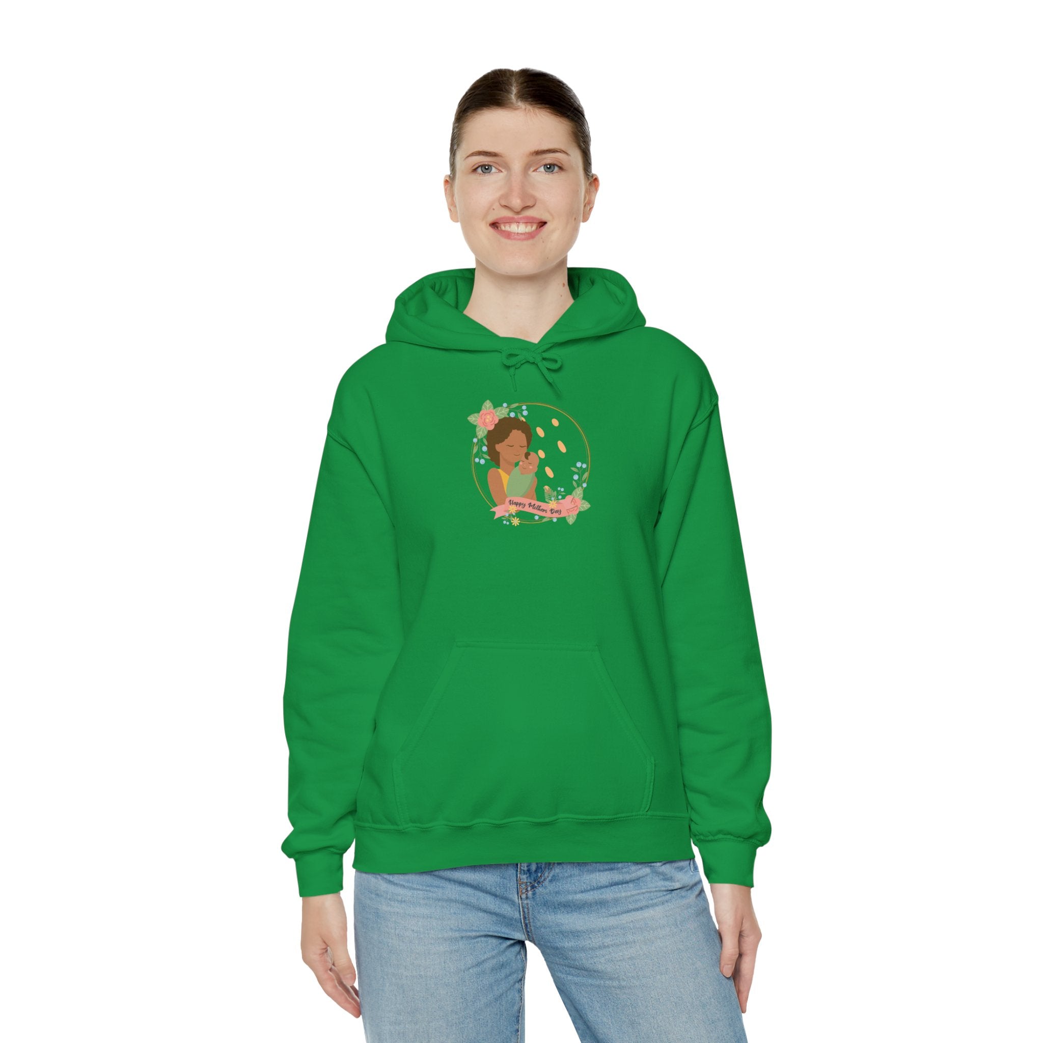 Mom's Unisex Hooded Sweatshirt - Happy Mother's Day - Cozy Floral Art Design