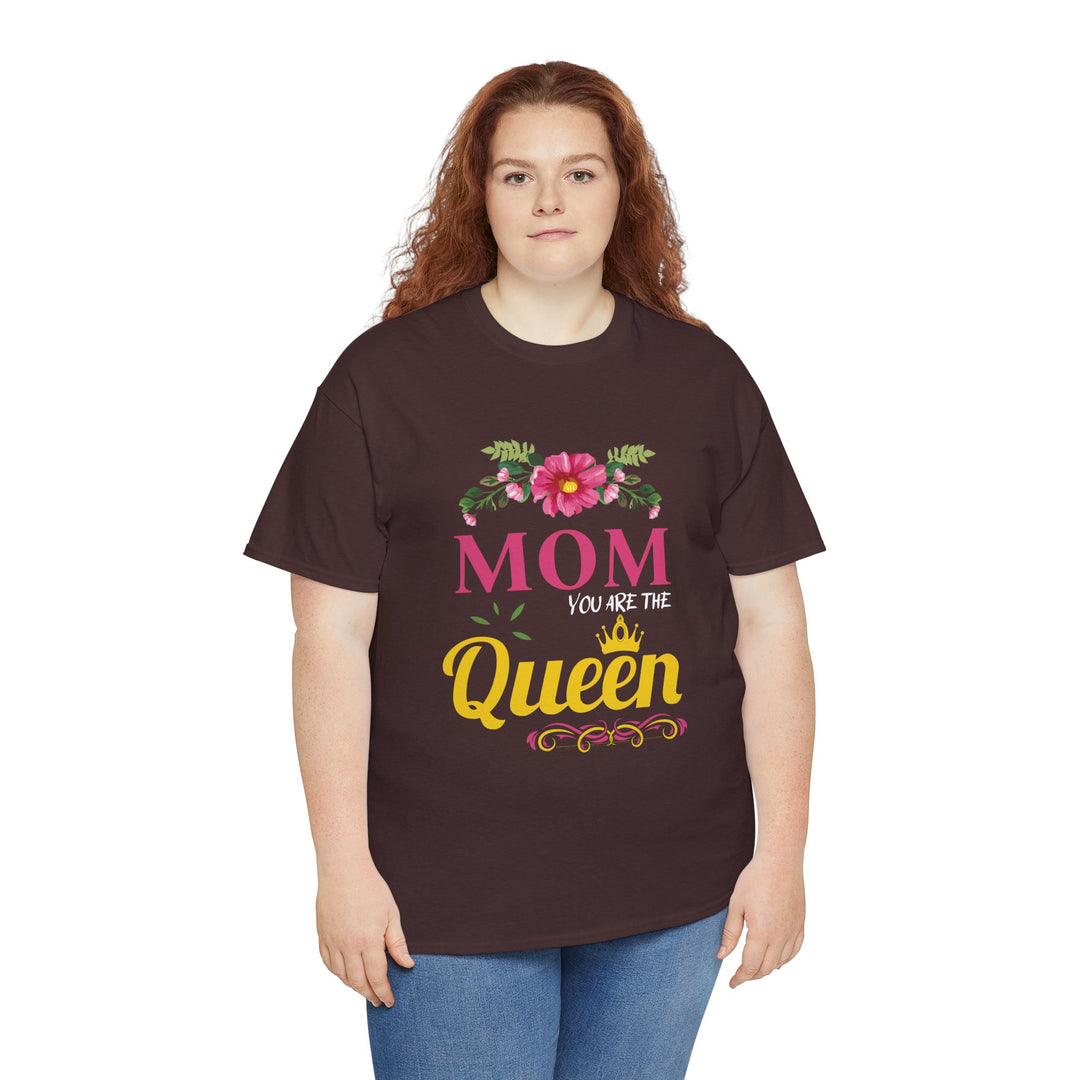 Mom's T-shirt - MOM You Are The Queen Floral Design