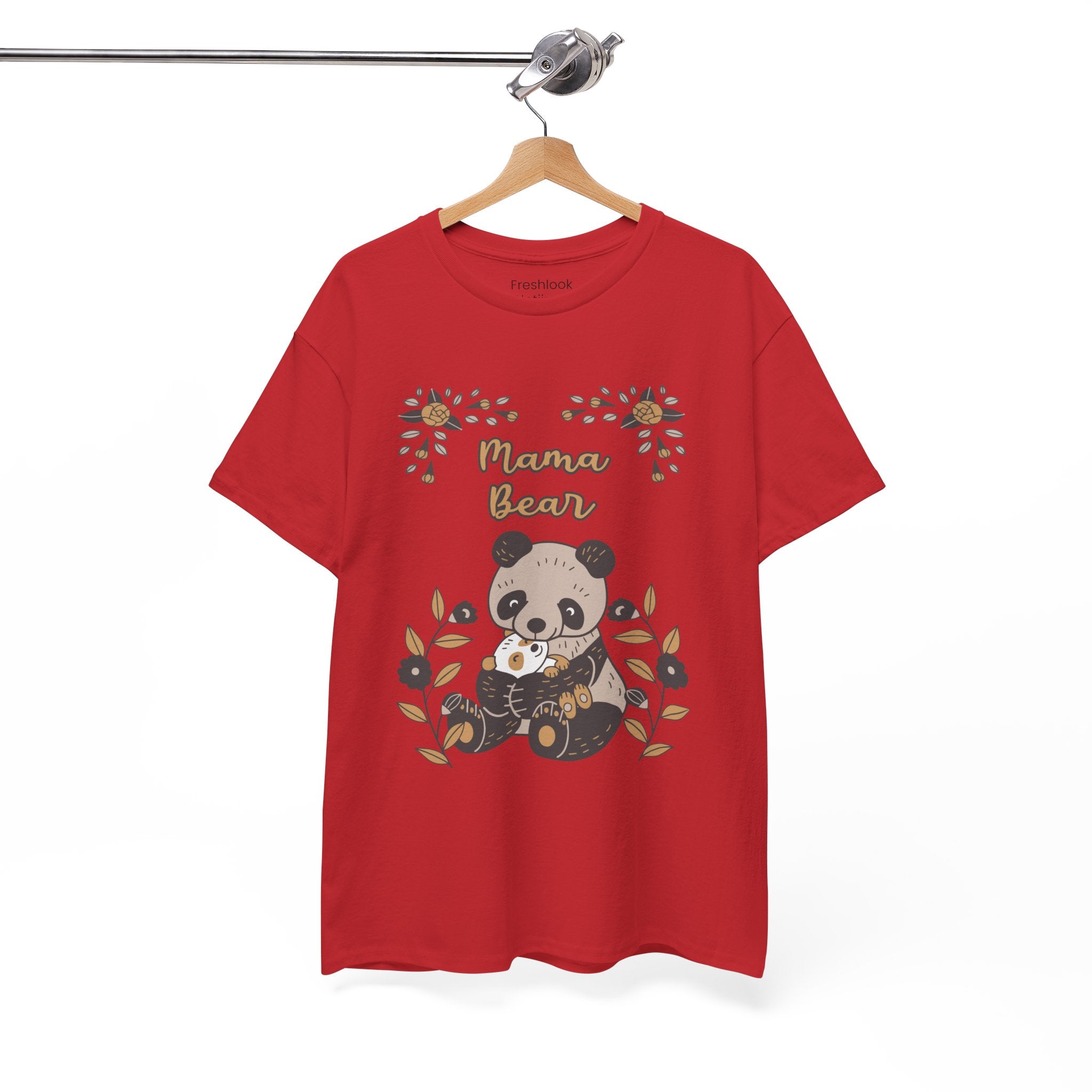 Mom T-Shirt - Mama Bear with Cute Panda Design