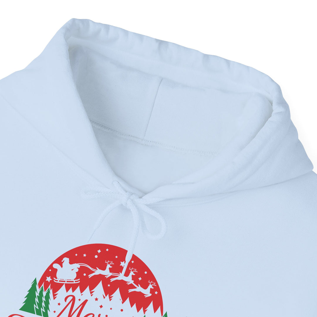Merry Christmas Hoodie - Festive Red & Green Holiday Sweatshirt