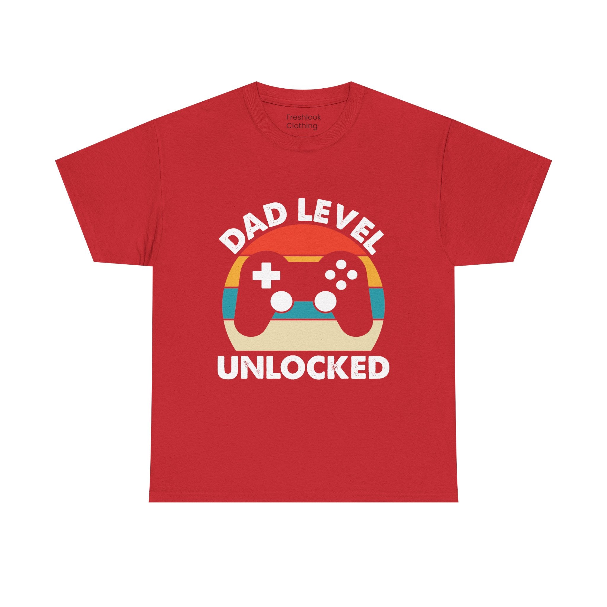 Dad's T-Shirt - Dad Level Unlocked Design