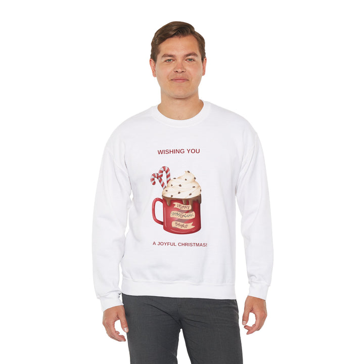 Joyful Christmas Hot Cocoa Sweatshirt - Cozy Holiday Crewneck