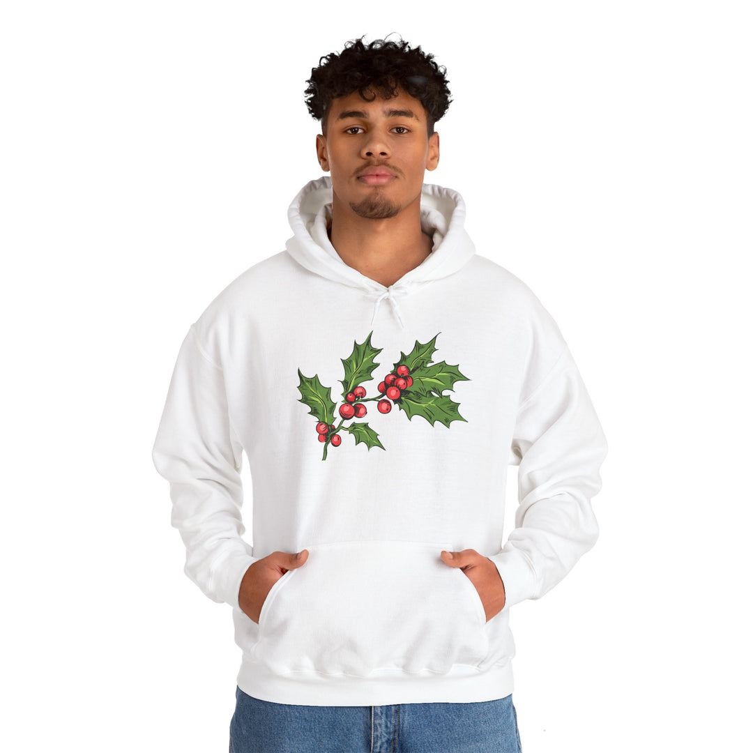 Festive Holly Unisex Hooded Sweatshirt