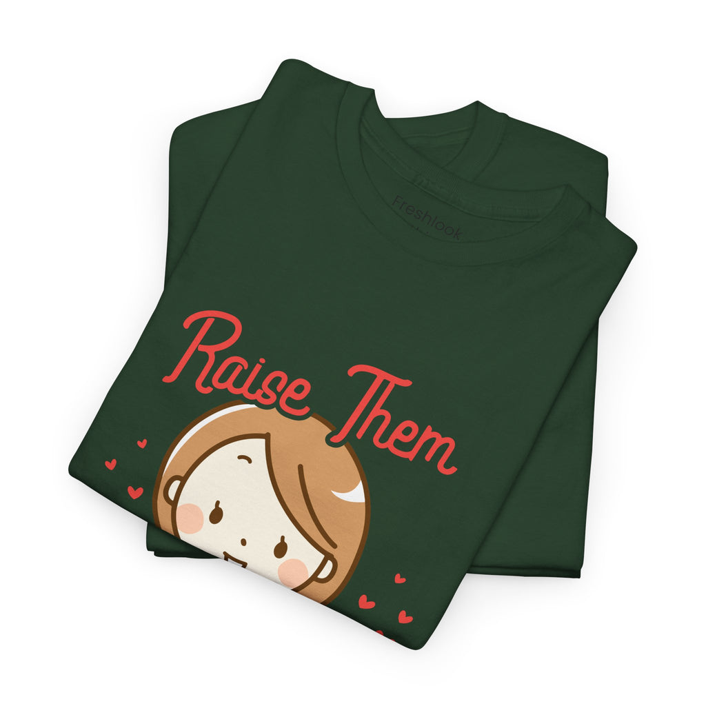 Mom T-Shirt – Raise Them Kind – Sweet Family Love Design