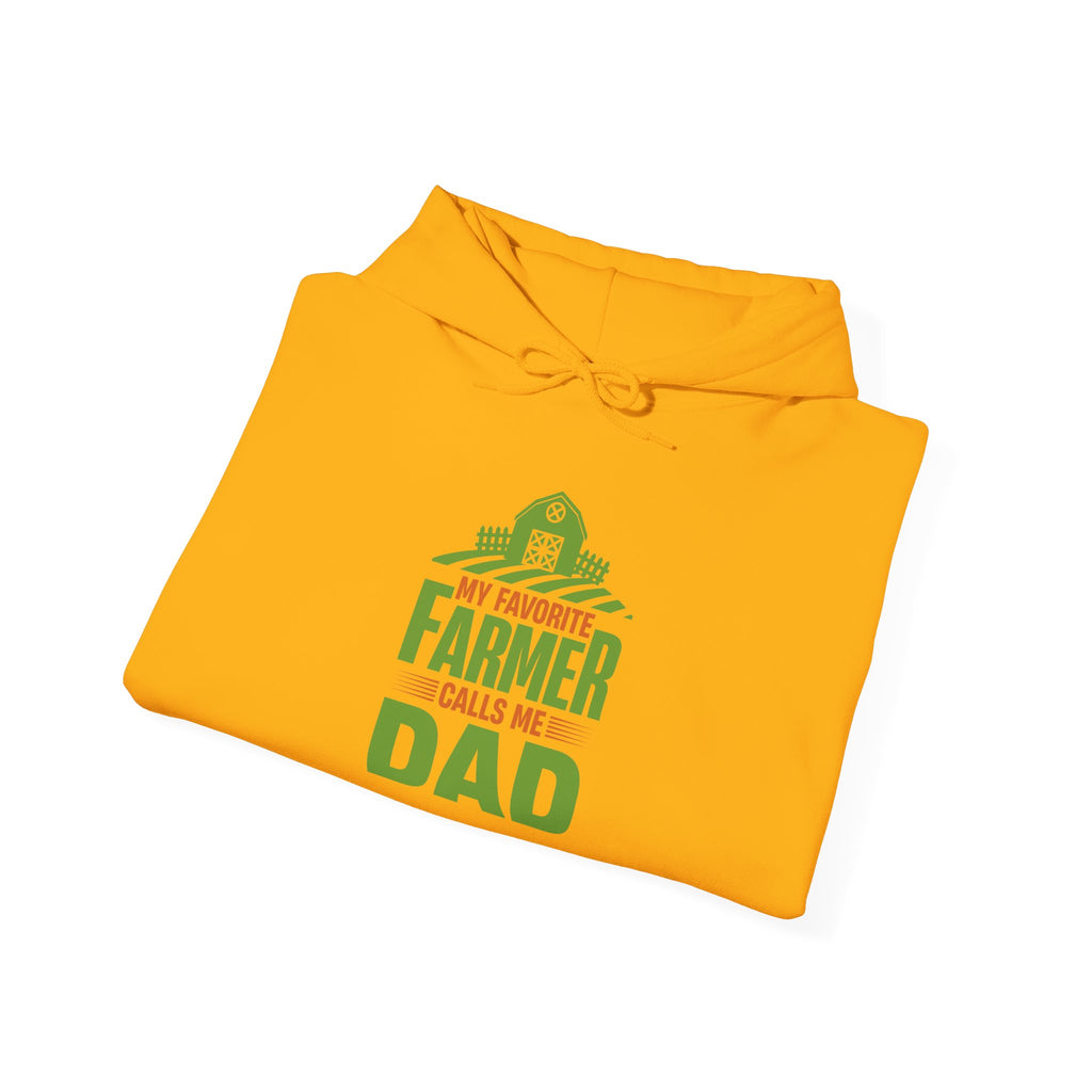 Dad’s Hooded Sweatshirt – My Favorite Farmer Calls Me Dad Design