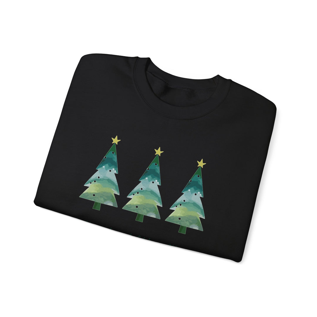 Christmas Tree Crewneck Sweatshirt — Cozy Holiday Trees Design