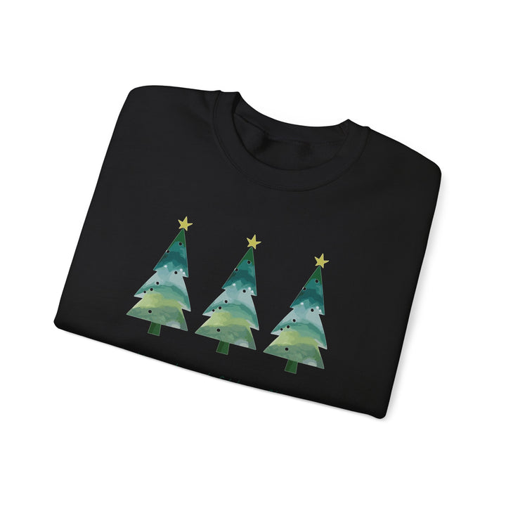 Christmas Tree Crewneck Sweatshirt — Cozy Holiday Trees Design